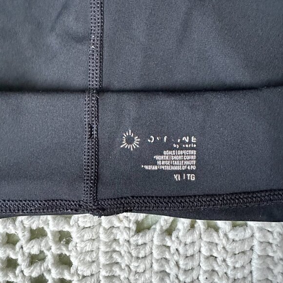 Aerie Offline Goals Pocket Drawcord 4" Shortie Bike Shorts Black XL - Picture 7 of 7